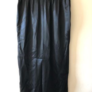 Black satin skirt
